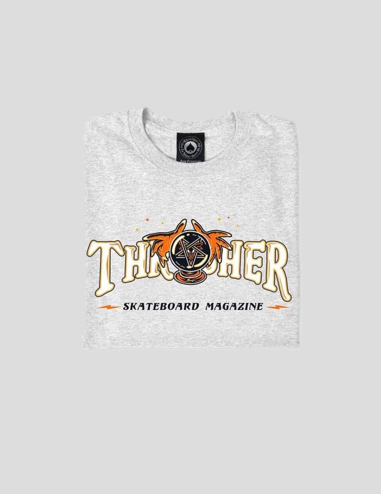 T-shirt THRASHER fortune logo tee ash grey